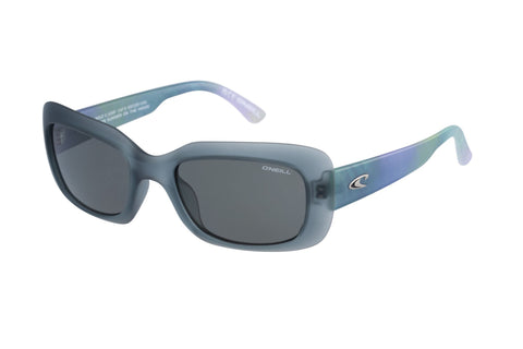 Sunglasses with blue gradient arms on a white background