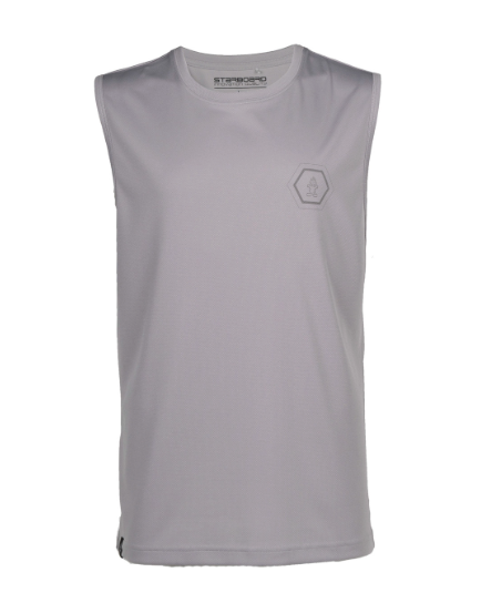 Grey sleeveless training top