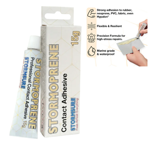 Stormsure contact adhesive tube and packaging on a white background