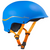 Blue helmet with orange trim for whitewater kayaking and rafting made by Palm Equipment.
