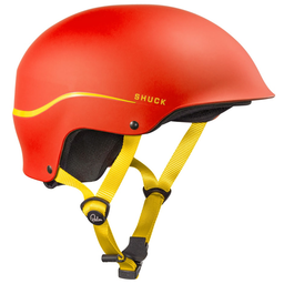 Red helmet for whitewater kayaking and rafting made by Palm Equipment