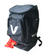 Black backpack with V logo showing separate compartments for dry and wet kit.